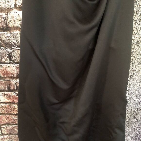 Jim Helm Occassion Formal Black Gown One Shoulder size 12 Vintage Fits like 4 - Picture 4 of 12